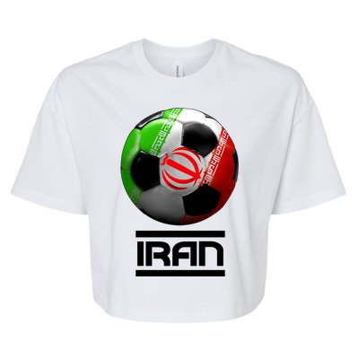 Iran Soccer Ball Bella+Canvas Jersey Crop Tee