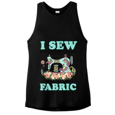 I Sew But My Favorite Hobby Is Collecting Fabric Ladies PosiCharge Tri-Blend Wicking Tank