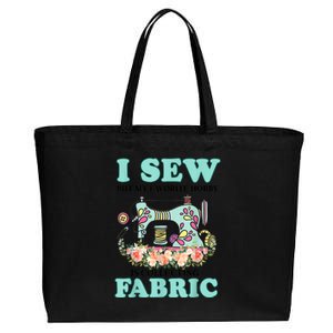 I Sew But My Favorite Hobby Is Collecting Fabric Cotton Canvas Jumbo Tote