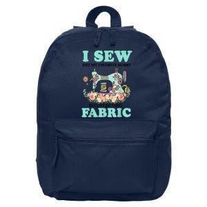 I Sew But My Favorite Hobby Is Collecting Fabric 16 in Basic Backpack