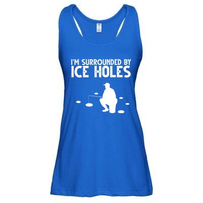 I'm Surrounded By Ice Holes Fishing Ladies Essential Flowy Tank