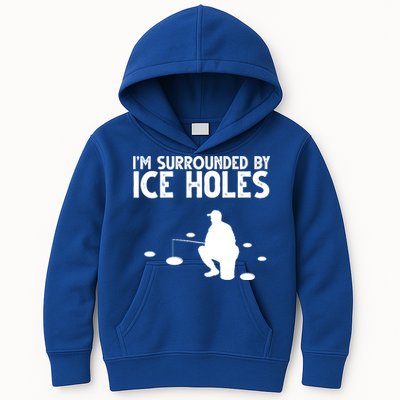 I'm Surrounded By Ice Holes Fishing Kids Hoodie