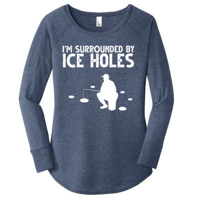 I'm Surrounded By Ice Holes Fishing Women's Perfect Tri Tunic Long Sleeve Shirt