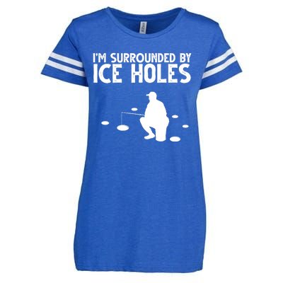 I'm Surrounded By Ice Holes Fishing Enza Ladies Jersey Football T-Shirt