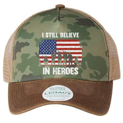 I Still Believe In Heroes Usa Flag Legacy Tie Dye Trucker Hat