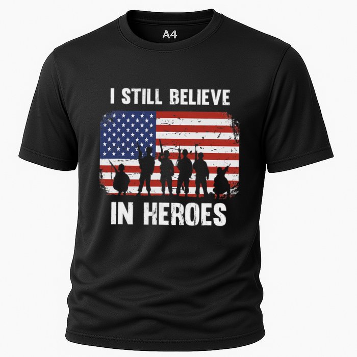 I Still Believe In Heroes Usa Flag Cooling Performance Crew T-Shirt