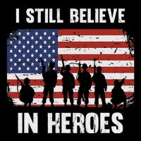 I Still Believe In Heroes Usa Flag Sustainable Beanie