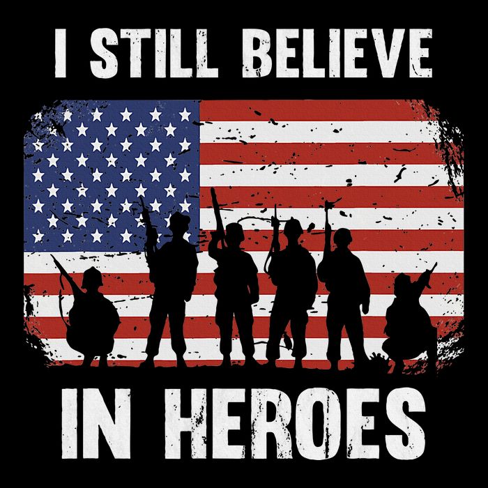 I Still Believe In Heroes Usa Flag Sustainable Beanie