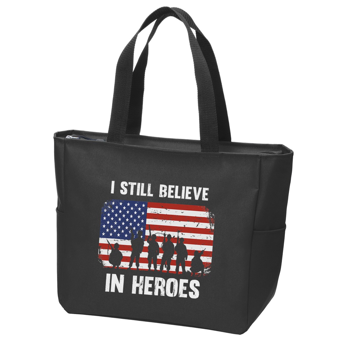I Still Believe In Heroes Usa Flag Zip Tote Bag