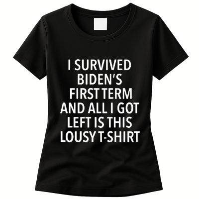 I Survived Biden’S First Term And All I Got Left Is This Lousy Womens T-Shirt