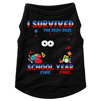 I Survived Black Cat Last Day Of The School 2025 Graduation Doggie Tank