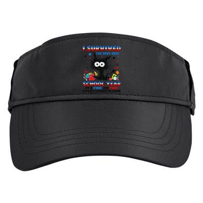 I Survived Black Cat Last Day Of The School 2025 Graduation Adult Drive Performance Visor