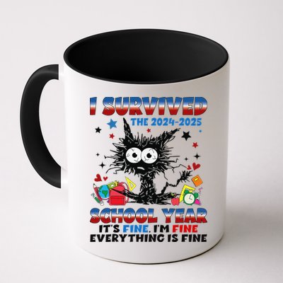 I Survived Black Cat Last Day Of The School 2025 Graduation Mug