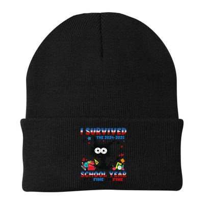I Survived Black Cat Last Day Of The School 2025 Graduation Beanie