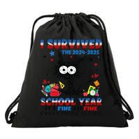 I Survived Black Cat Last Day Of The School 2025 Graduation Drawstring Bag