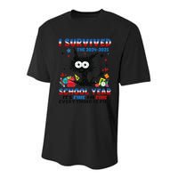 I Survived Black Cat Last Day Of The School 2025 Graduation Youth Performance Sprint T-Shirt