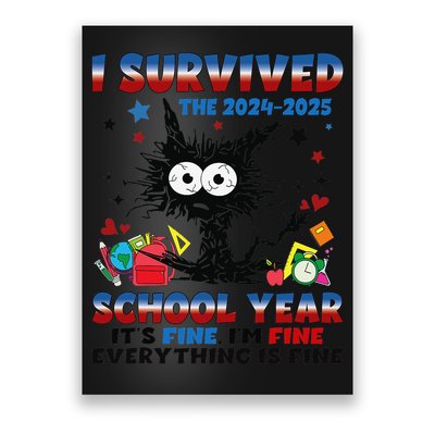 I Survived Black Cat Last Day Of The School 2025 Graduation Poster