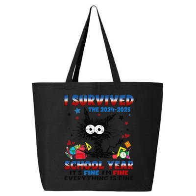 I Survived Black Cat Last Day Of The School 2025 Graduation 25L Jumbo Tote