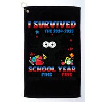 I Survived Black Cat Last Day Of The School 2025 Graduation Golf Towel
