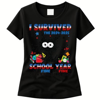 I Survived Black Cat Last Day Of The School 2025 Graduation Womens T-Shirt