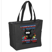 I Survived Black Cat Last Day Of The School 2025 Graduation Zip Tote Bag
