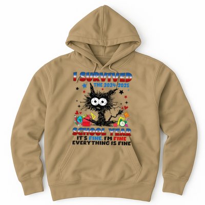 I Survived Black Cat Last Day Of The School 2025 Graduation Hoodie