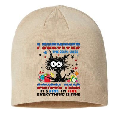I Survived Black Cat Last Day Of The School 2025 Graduation Sustainable Beanie