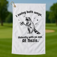 I Swing Both Ways Golf Towel