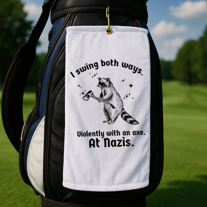 I Swing Both Ways Golf Towel