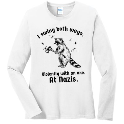 I Swing Both Ways Ladies Long Sleeve Shirt