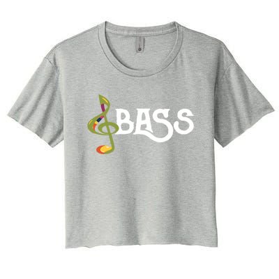 I Sing Bass Barbershop Quartet Vocal Singer Gift Women's Crop Top Tee