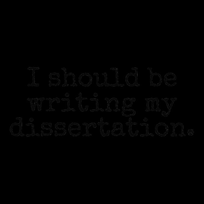 I Should Be Writing My Dissertation Funny Dissertation Full-Length Apron With Pockets