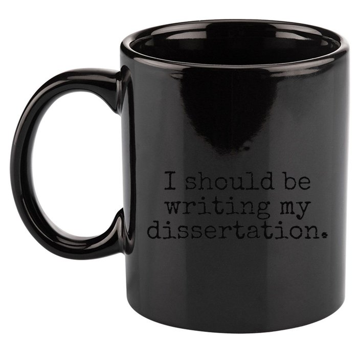 I Should Be Writing My Dissertation Funny Dissertation 11oz C Handle Ceramic Mug