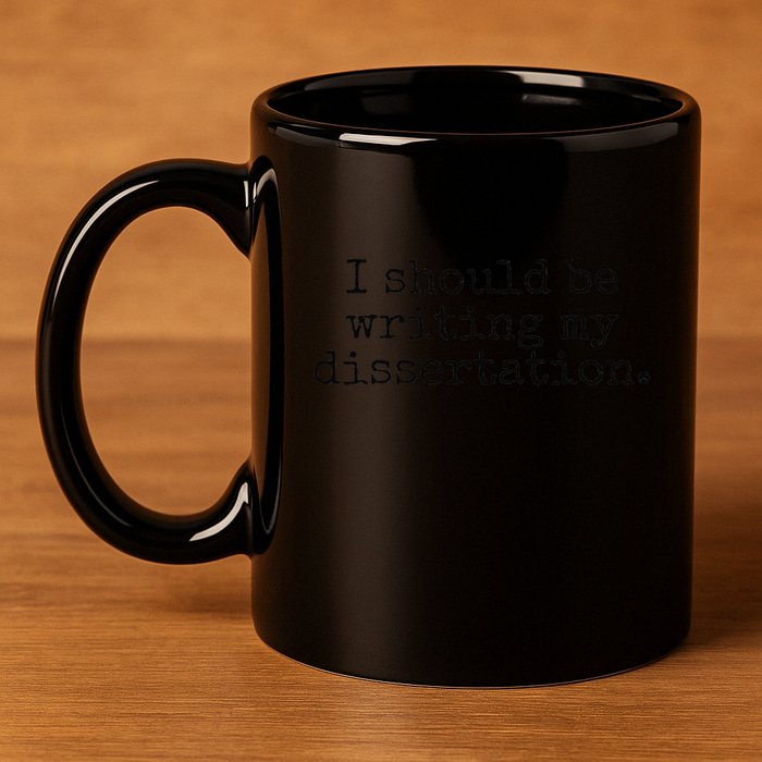 I Should Be Writing My Dissertation Funny Dissertation 11oz C Handle Ceramic Mug