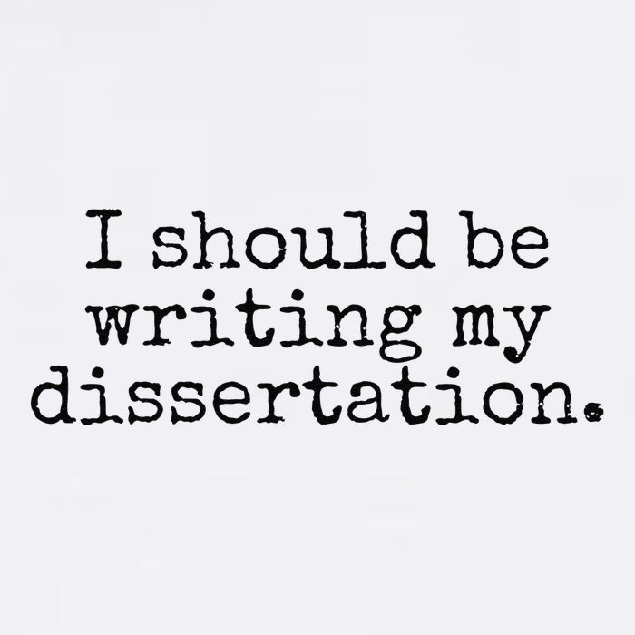 I Should Be Writing My Dissertation Funny Dissertation Garment-Dyed Sweatshirt
