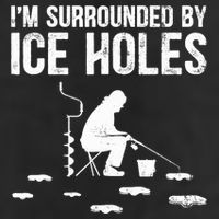 I'm Surrounded By Ice Hole Funny Fisher Winter Fishing Adult Drive Performance Visor
