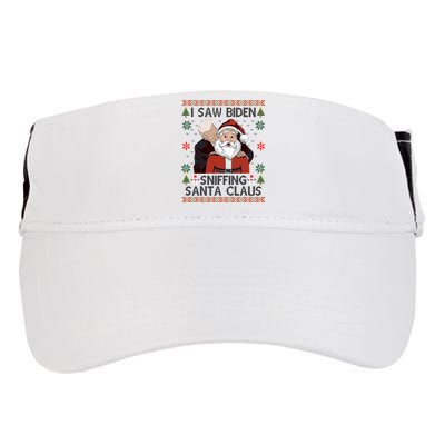 I Saw Biden Sniffing Santa Claus Funny Christmas Political Adult Drive Performance Visor