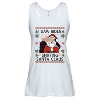 I Saw Biden Sniffing Santa Claus Funny Christmas Political Ladies Essential Flowy Tank