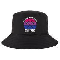 I Swing Both Ways Violently With An Axe Bisexual LGBT Pride Cool Comfort Performance Bucket Hat