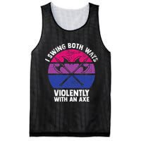 I Swing Both Ways Violently With An Axe Bisexual LGBT Pride Mesh Reversible Basketball Jersey Tank