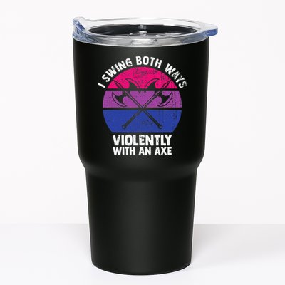 I Swing Both Ways Violently With An Axe Bisexual LGBT Pride Tumbler
