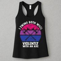 I Swing Both Ways Violently With An Axe Bisexual LGBT Pride Womens Tank Top