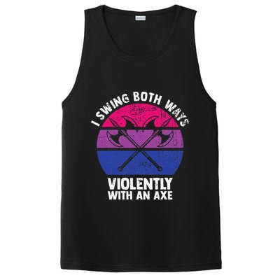 I Swing Both Ways Violently With An Axe Bisexual LGBT Pride PosiCharge Competitor Tank