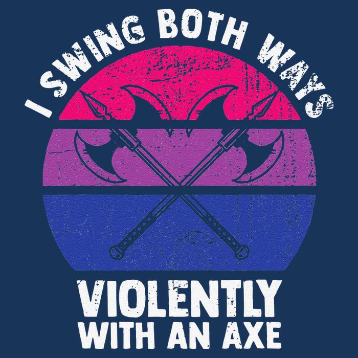 I Swing Both Ways Violently With An Axe Bisexual LGBT Pride Infant Baby Jersey Bodysuit