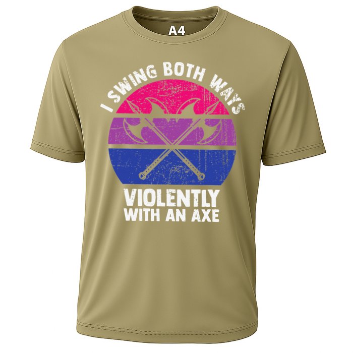 I Swing Both Ways Violently With An Axe Bisexual LGBT Pride Performance Shirt