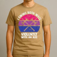 I Swing Both Ways Violently With An Axe Bisexual LGBT Pride T-Shirt