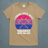 I Swing Both Ways Violently With An Axe Bisexual LGBT Pride T-Shirt