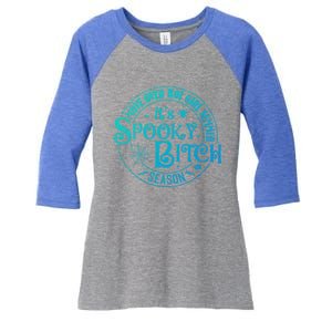 Its Spooky Bitch Move Over Hot Summer Season Gift Women's Tri-Blend 3/4-Sleeve Raglan Shirt