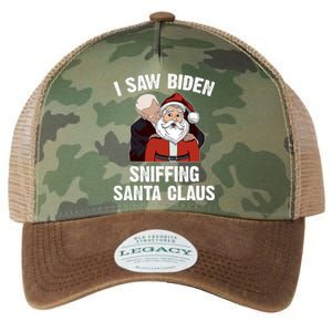 I Saw Biden Sniffing Santa Claus Funny Joe Biden Gift Legacy Tie Dye Trucker Hat