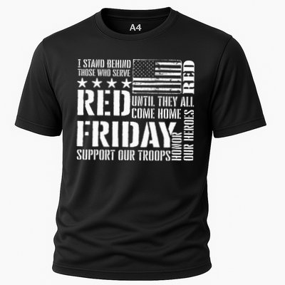 I Stand Behind Those Who Serve American Flag Red Friday Performance Shirt